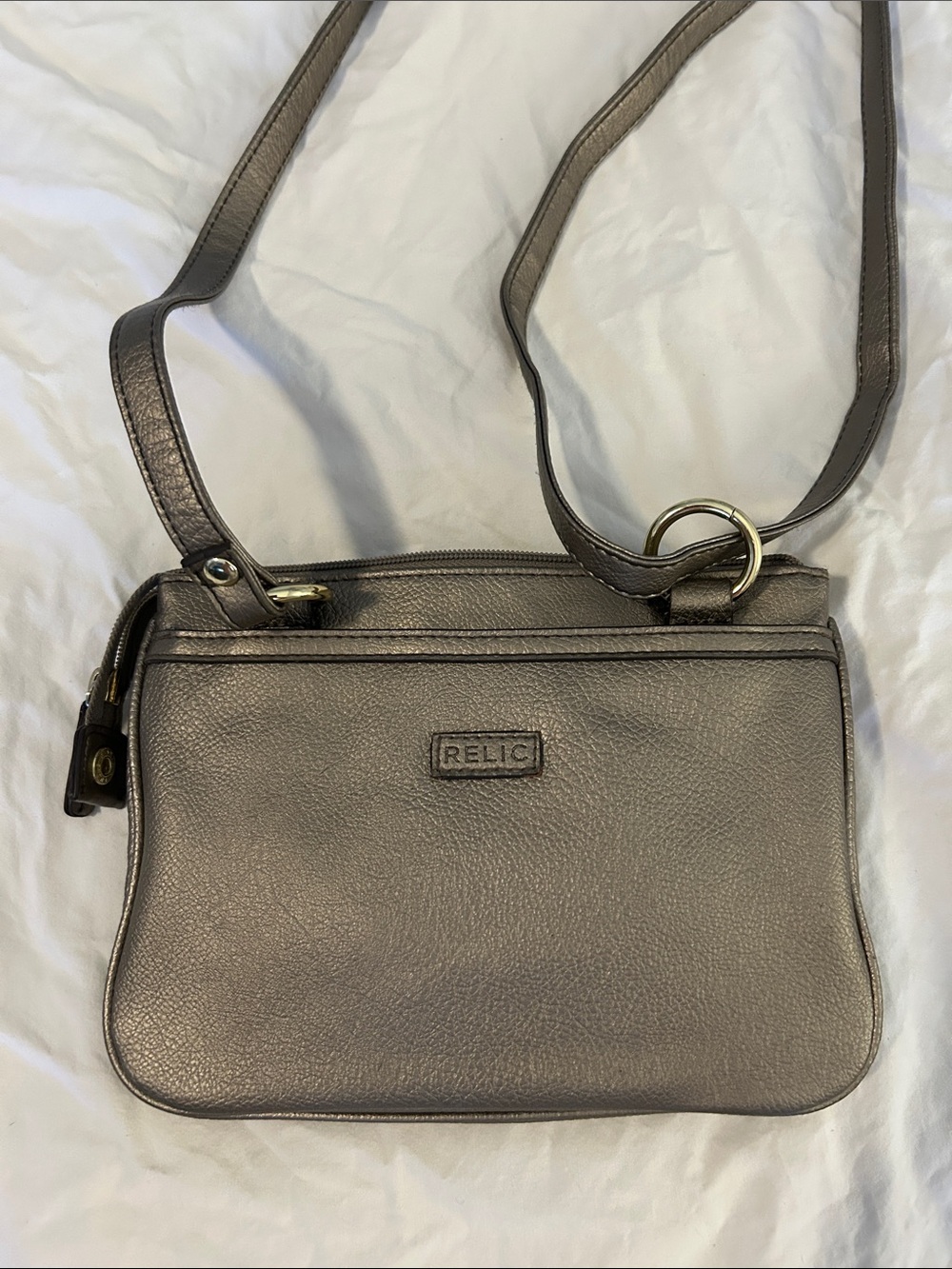 Relic Metallic Taupe/Gray Crossbody Bag